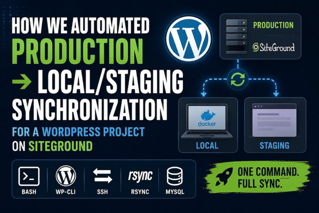How We Automated Production → Local/Staging Synchronization for a WordPress Project on SiteGround